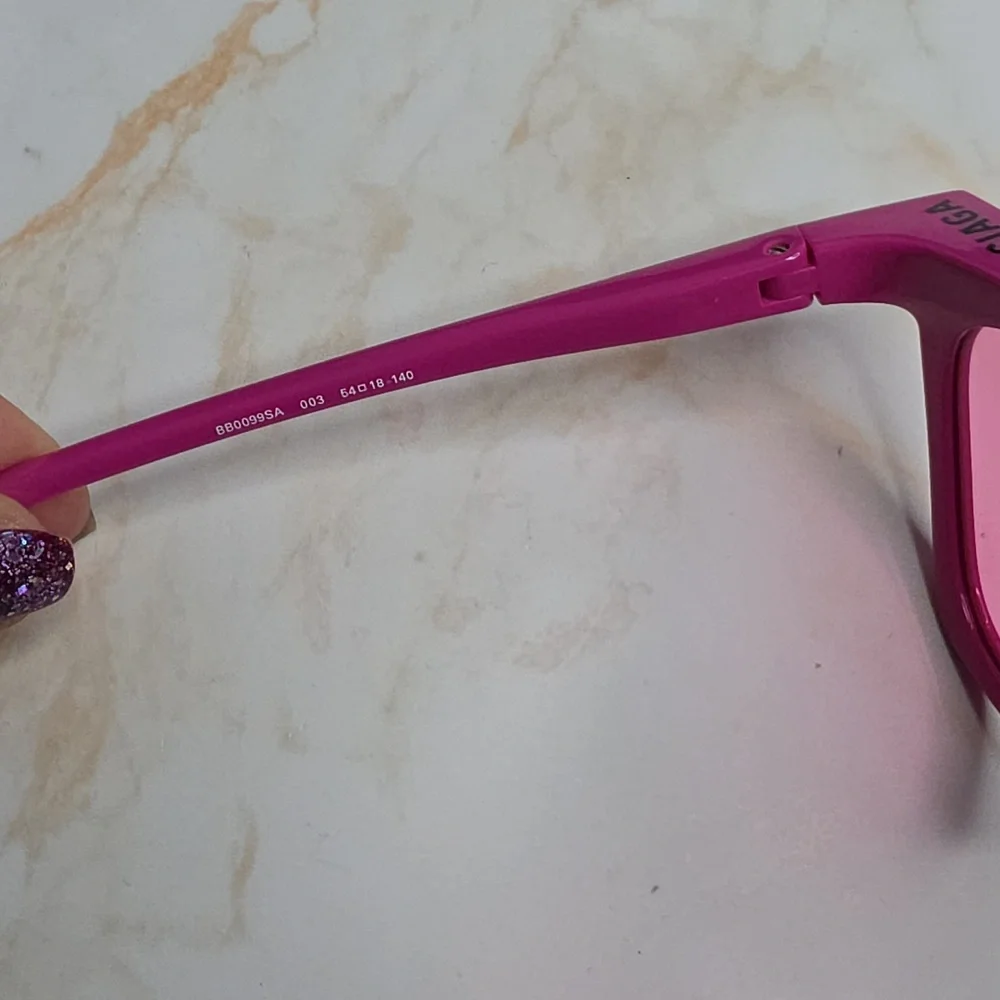 Balenciaga square barbie pink tinted sunglasses new